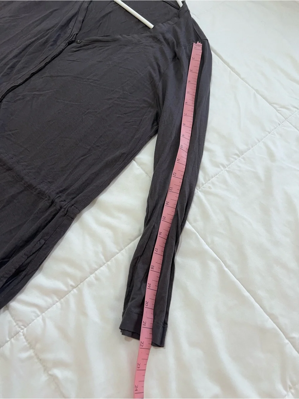J.crew Casual Long Sleeve Drawstring Henley Dress Charcoal Gray size xL
